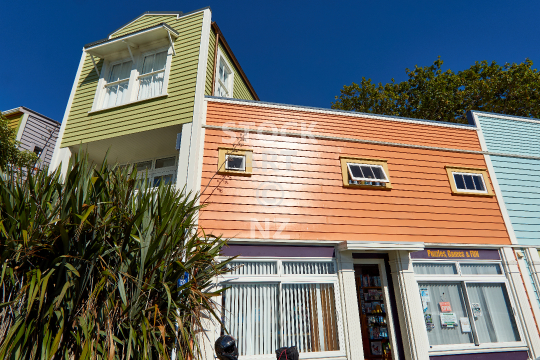 Colourful house in Rawene Northland NZ