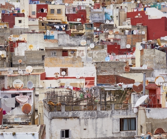 Splashback photo: Tanger medina roof maze in Morocco